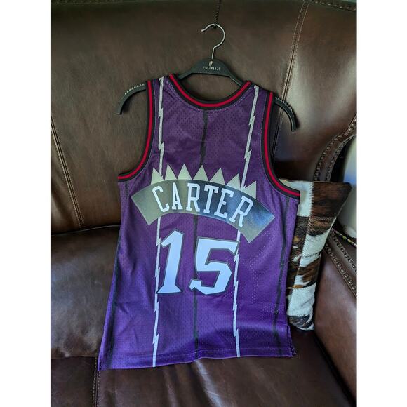 Men's Mitchell & Ness NBA Toronto Raptors Vince Carter 1998 Swingman Road Jersey - Picture 3 of 3